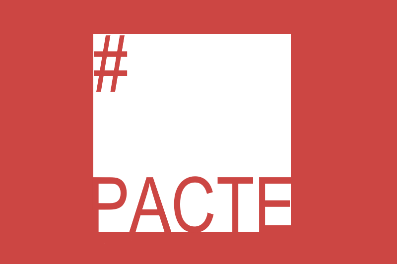 Hashtag pacte Arrière-plan blanc et rouge